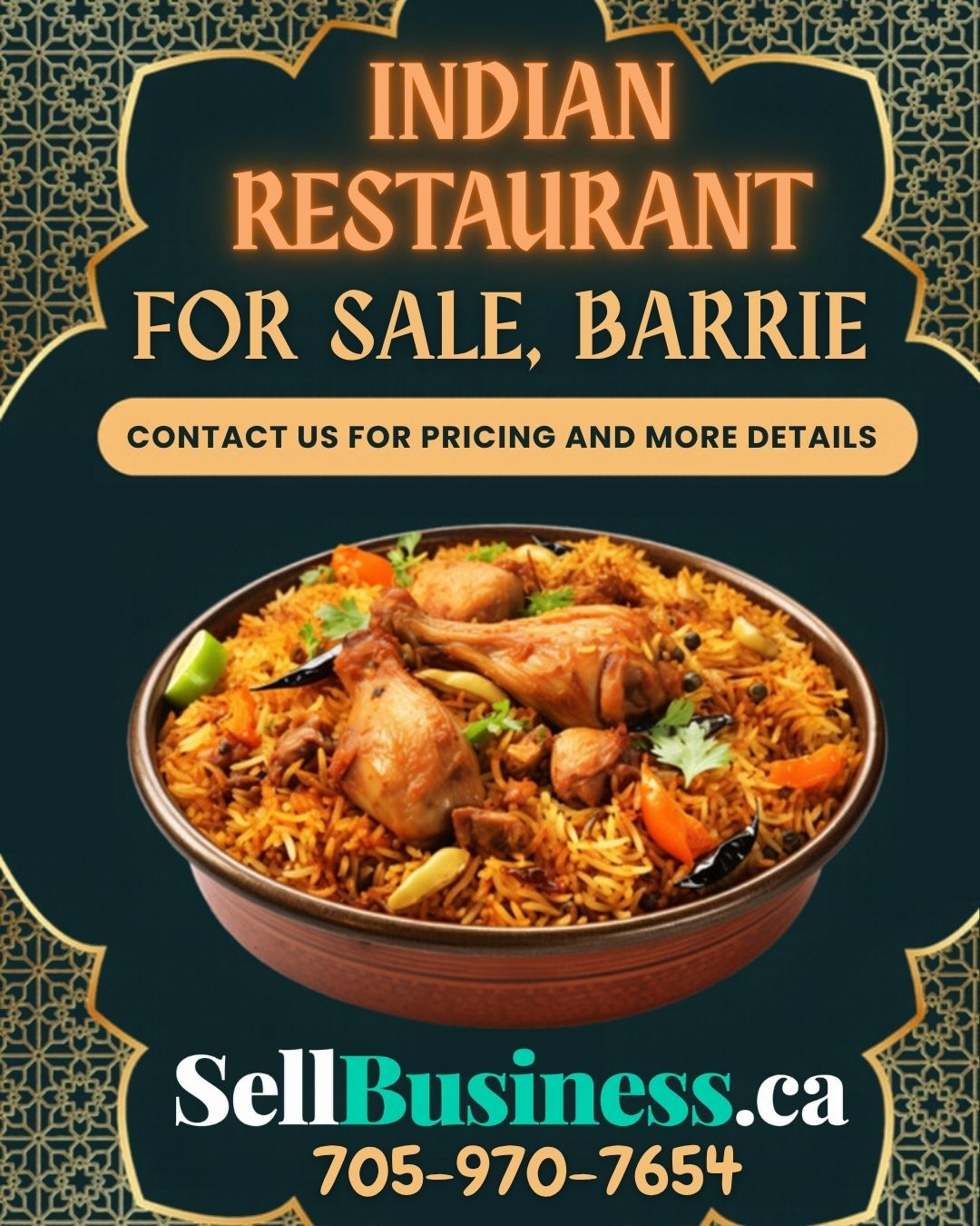 Indian Restaurant for sale in Barrie
